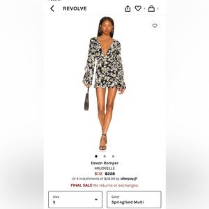 MAJORELLE revolve floral romper small